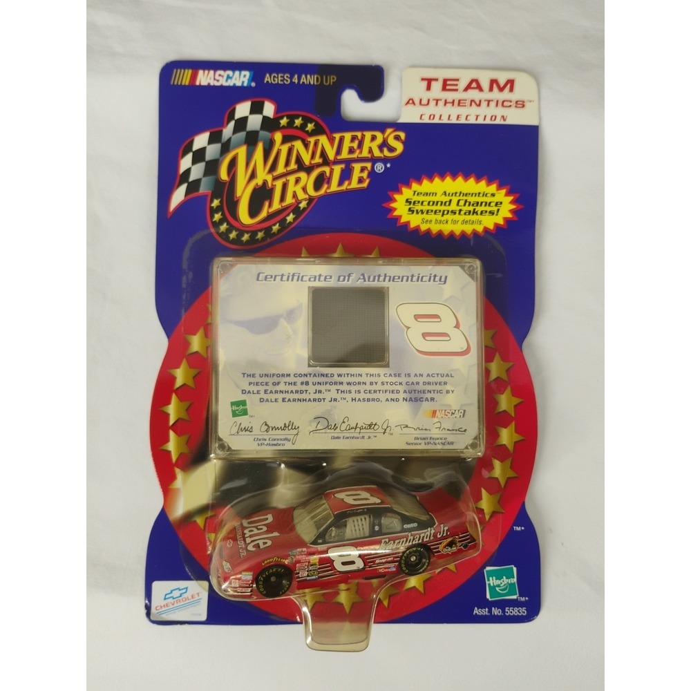 Winners Circle Team Authentics, #8, Dale Earnhardt Jr with Uniform Piece COA